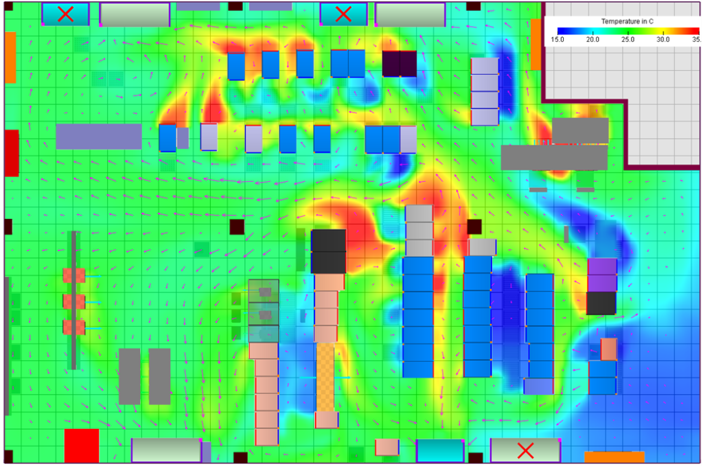 CFD simulation - floor plan view